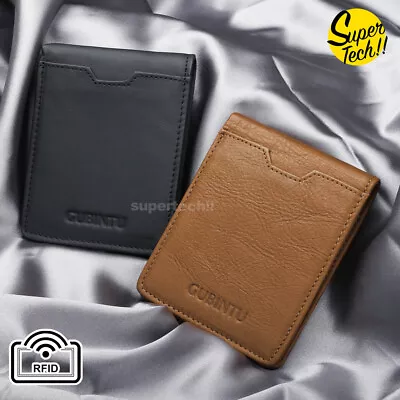 Rfid Blocking Leather Wallet Credit Card Holder Slim Men's Money Cash Clip Purse • $14.50