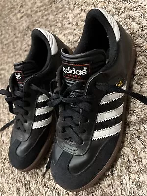 Adidas Samba Classic Indoor Soccer Shoes Black Gum Soles Mens/Boys Size 6 • $65