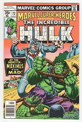 Marvel Super-Heroes #72 - Herb Trimpe Cover Art - Reprints Incredible Hulk 119 • $6.38