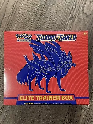 Sealed Pokemon Sword And Shield Zacian Elite Trainer Box • $58