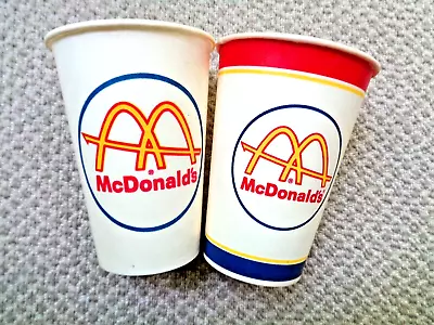 McDonald's 1960's Slash  M  Wax Paper Cups • $14.95