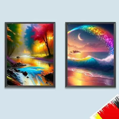 2pcs 5D DIY Full Round Drill Diamond Painting Set With Colorful Landscapes 30  • £12.11