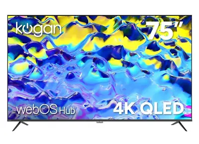 KOGAN 75  4K QLED Smart TV™ VESA HDR Dolby™ NetFlix YouTube Voice Free Shipping • $1267