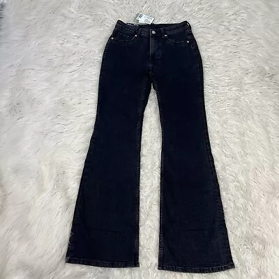 H&M Womens High Rise Black Denim Flare Bootcut Jeans Women's Size 8 NWT • $27