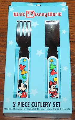 Nice Disneyland Mickey And Minnie Mouse 2 Piece Childs Cutlery Set • £5.66