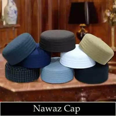 (NAWAZ CAP)  Muslim Cap Kufi Hats Islamic Prayer Headwear Toppi • £12.99