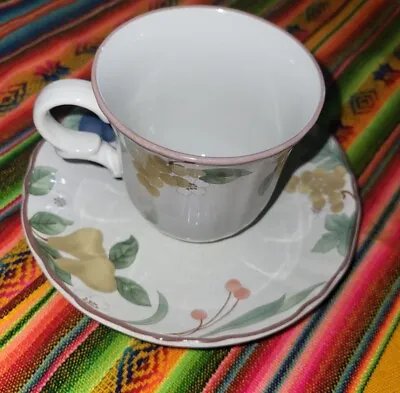 Lovely Mikasa Country Classics Fruit Panorama Cup And Saucer - Have 13 • $23.50