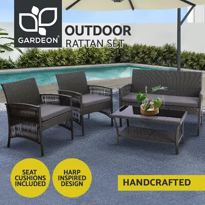 Gardeon Outdoor Furniture Outdoor Lounge Setting Patio Wicker Rattan Dining Set • $309.95