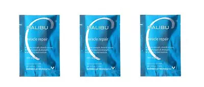 Malibu Miracle Repair Wellness Hair Reconstructor 0.4 Oz Pack Of 3 • $13.45
