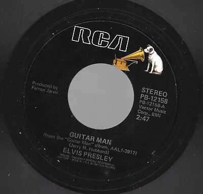 ELVIS PRESLEY (RCA 12158) GUITAR MAN/FADED LOVE Unplayed Near Mint • $4.79