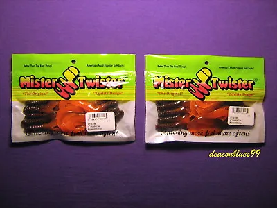 2 Packages Mister Twister 4  Double Tail Grub - Twin Tail Grub - 10 Per Package • $11.99