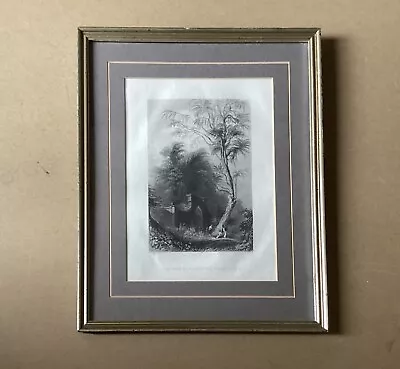 Antique Engraving W. H. Bartlett The Tomb Of Washington Mount Vernon • $40