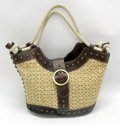 Rafe New York Straw & Leather Tote - Worn In Not Out ~ Gorgeous! Guc • $19.99
