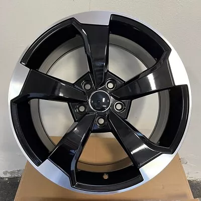 17  Rotor Style Black Wheels Rims Fits Vw Volkswagen Gti Mk5 Mk6 Mk7 • $689.99