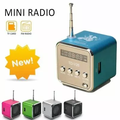 Portable Mini TD-V26 Micro Sound Radio USB FM Digital Speaker Music Player SD/TF • $8.59