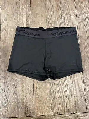 Womens Mizuno Volleyball Black Compression Shorts Booty Shorts Medium Black • $15.40