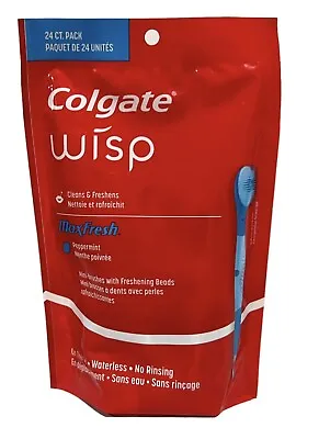 Colgate Wisp Max Fresh Peppermint 24 Count Pack Mini Brushes • $8.54