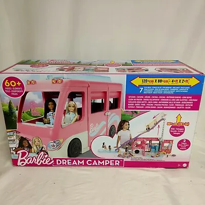 Barbie Dream Camper Van PlaySet  Vehicle Doll Caravan 60+ Accessories✔️ • $173.51