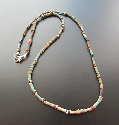 NILE  Ancient Egyptian Amulet Mummy Bead Necklace Ca 600 BC • $35