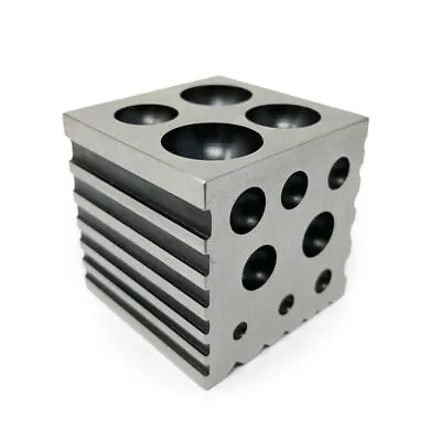 £18.99 • Buy Jewellers Doming Blocks Dapping Cube Swage Forming Multi Shape Steel Tool