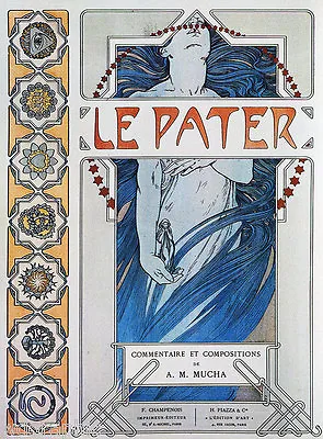 Le Pater 1899 Alphonse Mucha Vintage Giclee Matte Poster Or Canvas Print 10X14 • $29