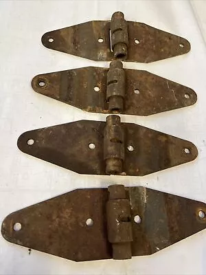 Vintage Rustic ( 4) LOT Metal Barn Door Gate Strap Hinges 2.5” X 8” Hinges • $14.99