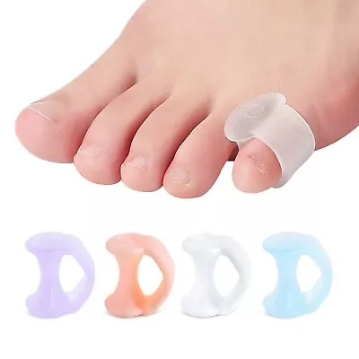 $7.46 • Buy Gel Toe Separators For Overlapping Toes Hammer Toe Straightener Bunion Pads