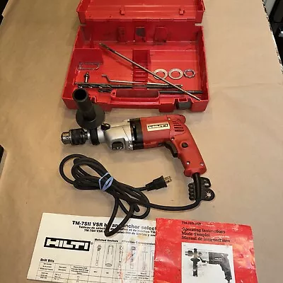 Hilti TM-7SII VSR Corded Rotary Hammer Drill With Case Bits & Manual Working • $69