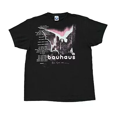 Vintage Bauhaus Shirt Medium Black Gothic Rock Band Tee The Cure Joy Division • $79.95