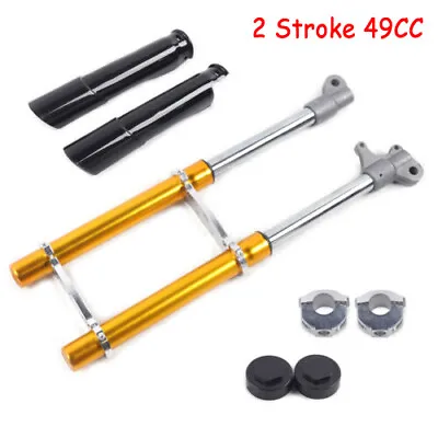 2-Stroke Mini Front Fork Shocker 49cc Dirt Pit Bike Triple Tree Clamp Inverted • $34.20