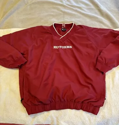 Vintage Rutgers Scarlet Knights Windbreaker Sport Jacket Men’s Size L University • $34.99