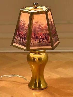 Dollhouse Miniature Brooke Tucker Hunt Lamp #114-New In Box---Artist---ESTATE--- • $49