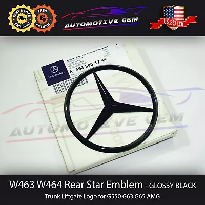 W463 AMG Mercedes GLOSS BLACK Star Emblem Rear Trunk Door Logo Badge G550 G63 • $44.99