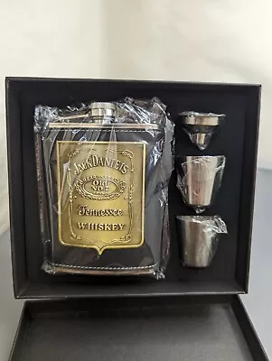 Jack Daniel’s Hip Flask Gift Box Gift Ideas Fathers Day • $62.50