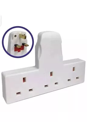 3 Way Gang Extension Wall Socket UK Mains Plug Adaptor Convert Extender 13A • £9.99