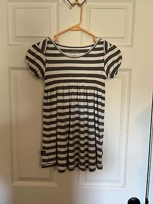 Matilda Jane (Homeroom) School Delay Dress - Size 6 -gray White Stripped • $10