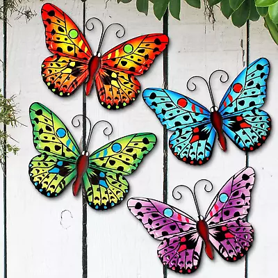 Metal Outdoor Wall Art Decor3D Colorful Garden Birds Sculpture Outdoor Iron Han • $17.99