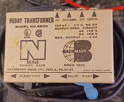 Bachman N Scale Hobby Transformer Model No. 6600 Used (B91) TESTED GUARANTEED  • $19.99