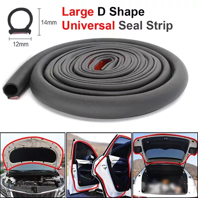 $7.35 • Buy Car Door Rubber Weather Seal Hollow Strip 78inch Universal Weatherstrip D-shape