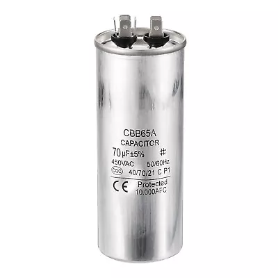 CBB65 70uf Run Capacitor 70mfd 1Pcs AC 450V Aluminum Case Motor Start Capacitor • $17.15