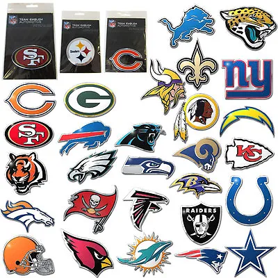 New NFL PICK YOUR TEAM 3D Aluminum Color Car Truck Auto Emblem Sticker Decal • $9.87