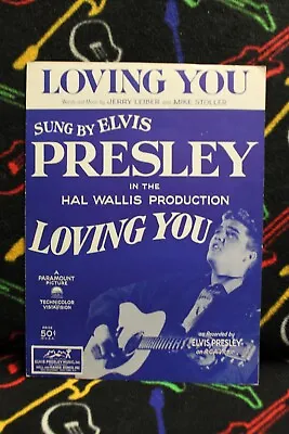 ELVIS PRESLEY 1957 Loving You SHEET MUSIC 4 Pages LOVING YOU Movie RARE Scarce • $14.99