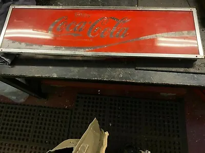 Vintage 1960's Coca Cola Machine Front Sign Panel • $40