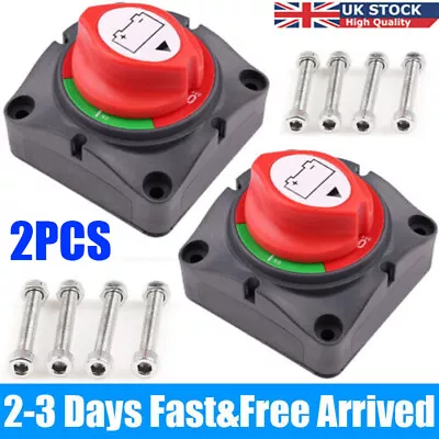 2X Battery Switch Disconnect Isolator Master Power Cut-Off ON/Off For RV ATV Car • £14.99