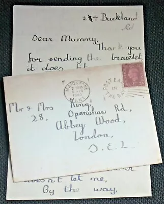 £4.99 • Buy 1940 WWII  Letter Home From Evacuee With Sketches.