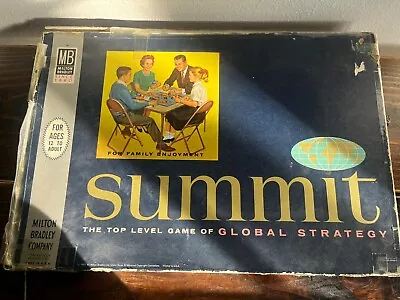 Vintage 1961 Board Game Summit Global Strategy Milton Bradley See Description • $10