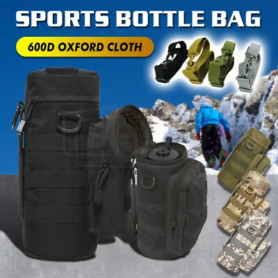 $14.98 • Buy Kettle Bag Tactical Molle Water Bottle Carrier Holder Pouch Adjustable