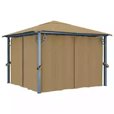 Elegant Design Gazebo Outdoor Canopy Sunshade Garden Event Tent With Curtain • $384.95