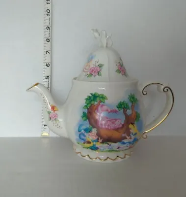 Disney Alice In Wonderland Porcelain TeaPot Mad Hatter Cheshire Cat  EUC  • $65.99