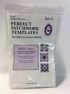 Marti Mitchell - Perfect Patchwork Templates 3  (7.6 Cm) - (Set A) 7 Pieces 8251 • $9.50